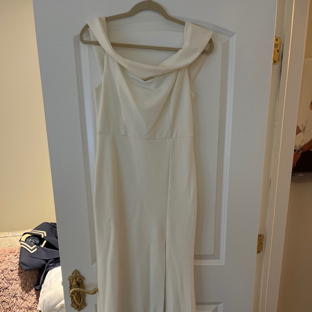 Lulus White Off Shoulder Gown